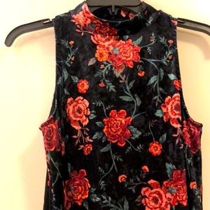 Women’s above the knee velvet dress